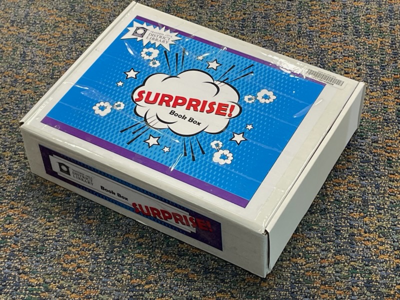 box with the word surprise on the cover
