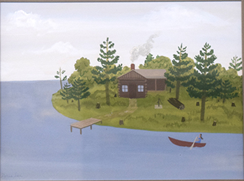 Cabin on a lakeshore