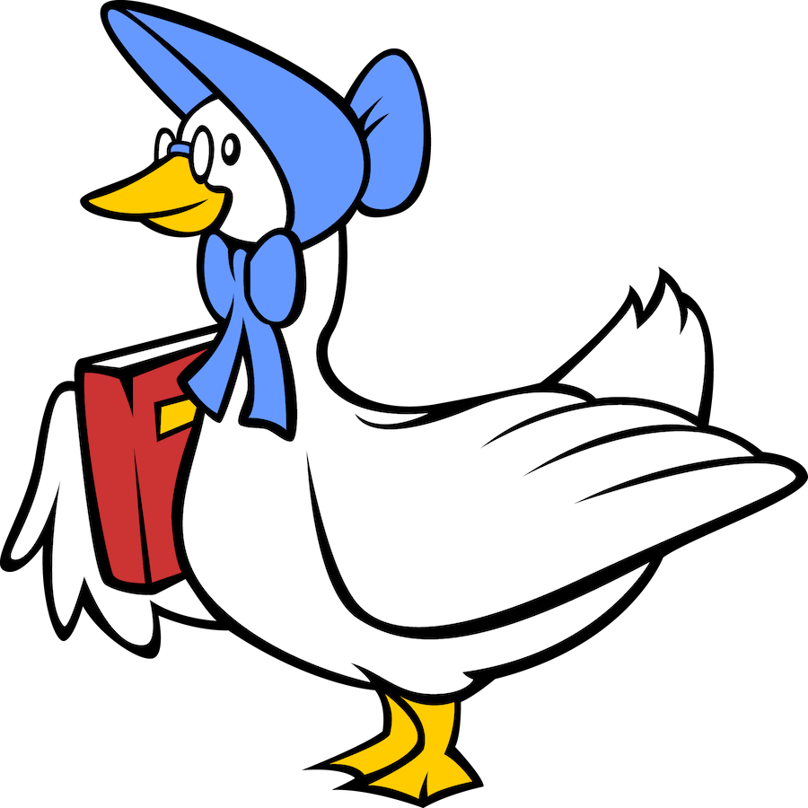 Mother Goose with book