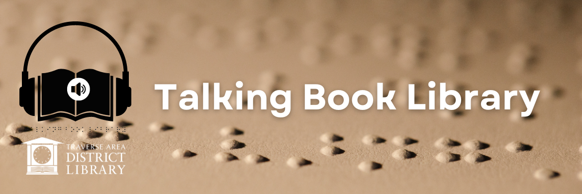 Braille page with words Talking Book Library