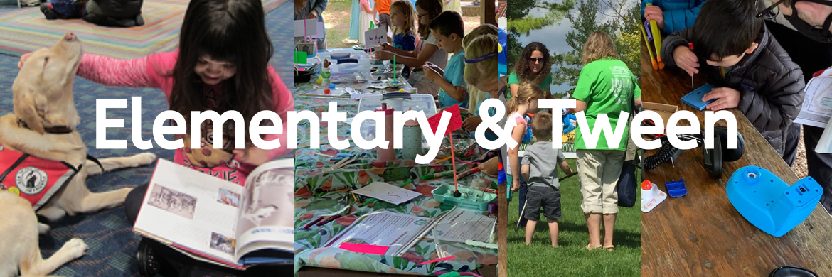 children doing activities at the library