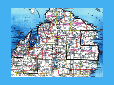 Map of Northland Library Cooperative Service Area