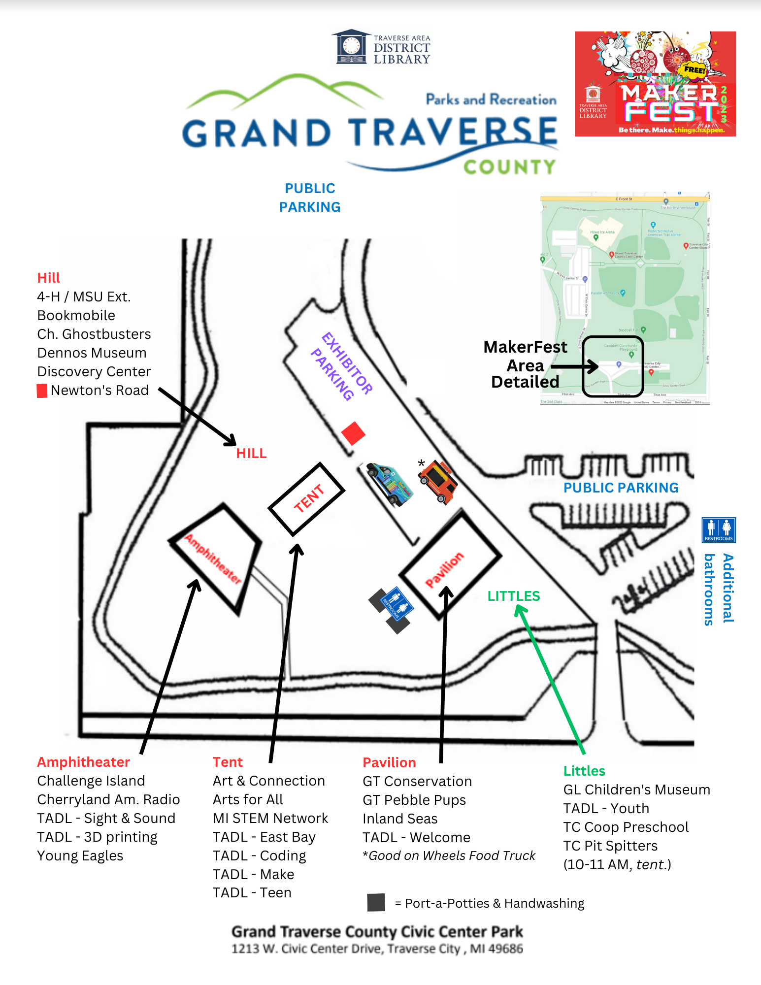 Layout of Pavilion and Amphitheatre area - Grand Traverse County Civic Center