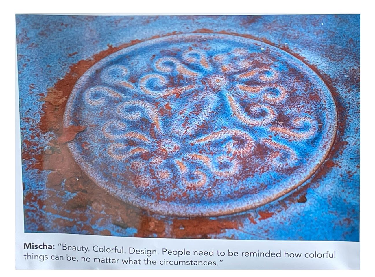 Carved decorative image in stone basin