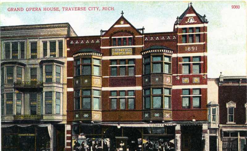 Steinberg's Opera House postcard (Front Street Traverse City)