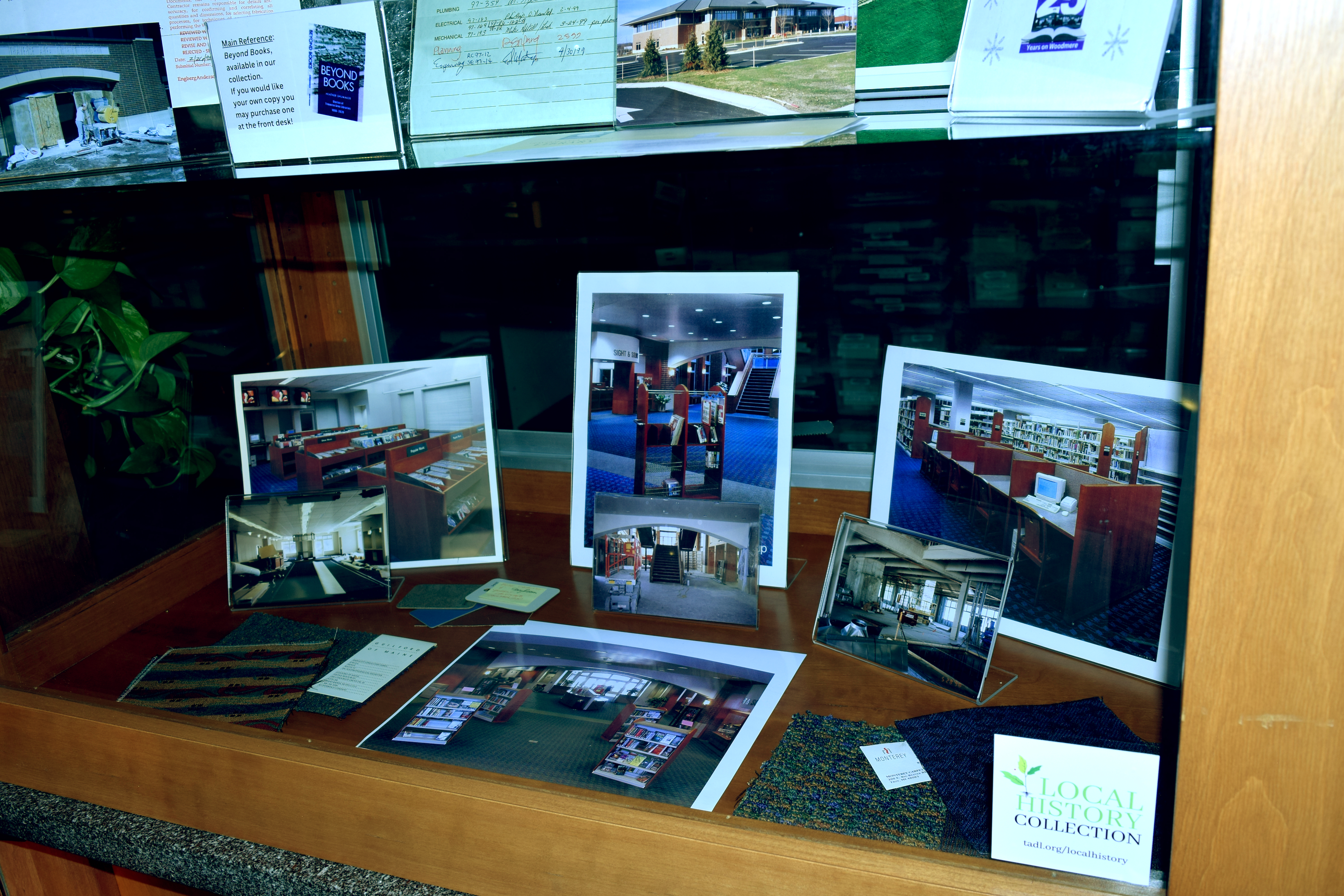 Carpet swatches and furniture photos