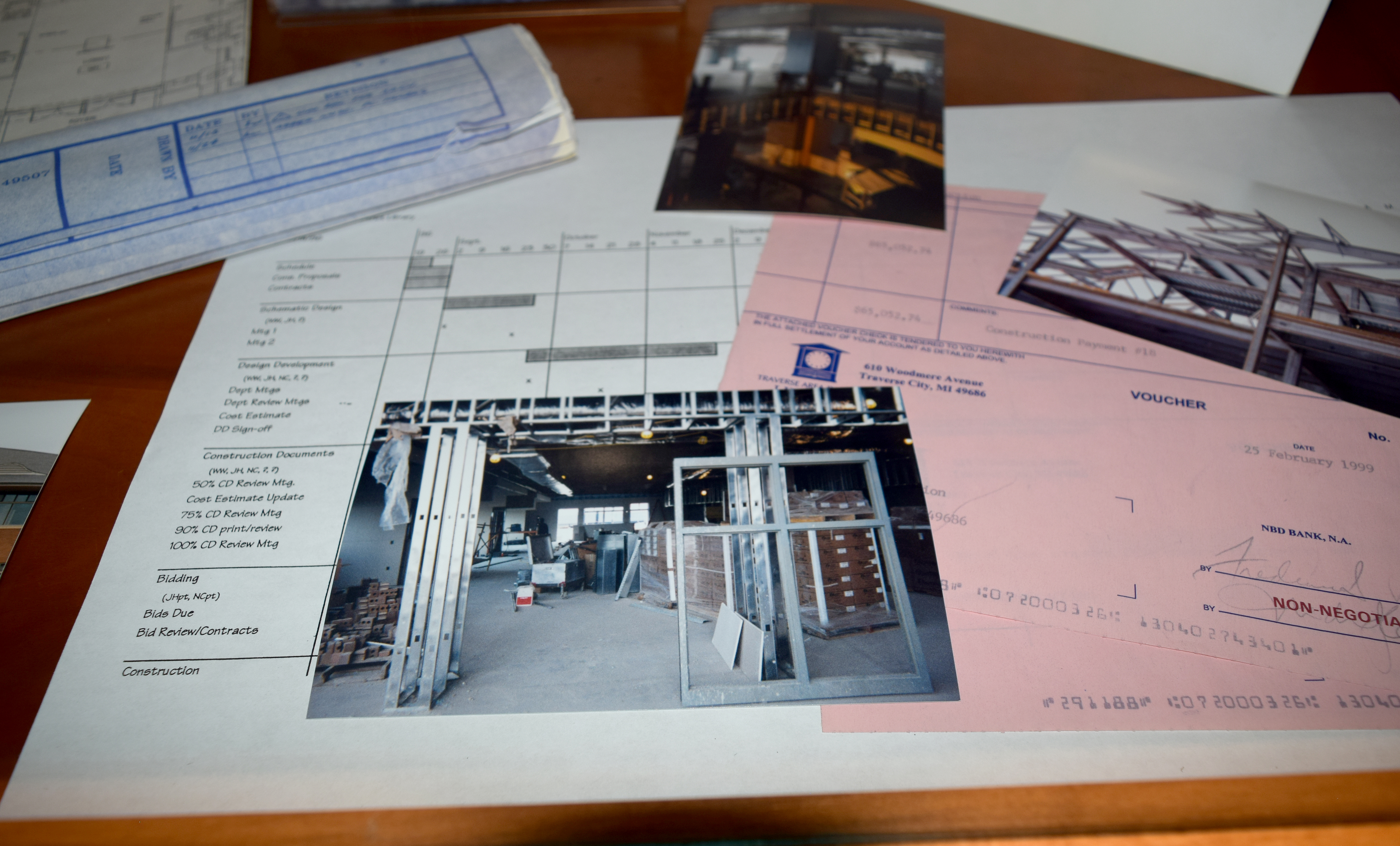 Interior construction, first floor