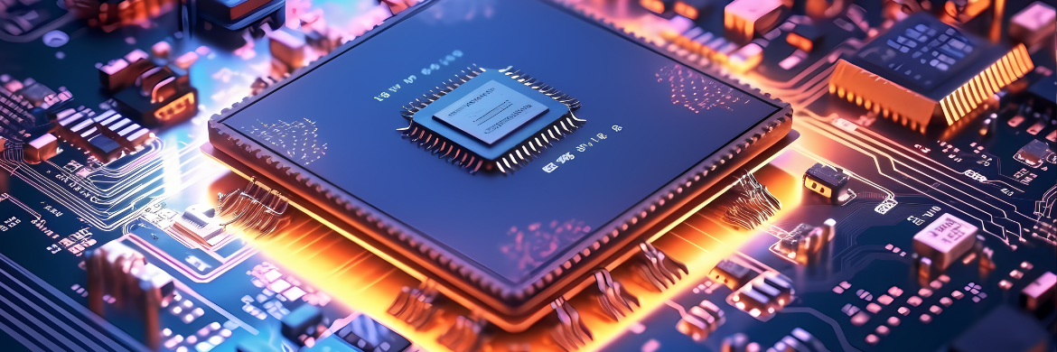 illuminated computer chip