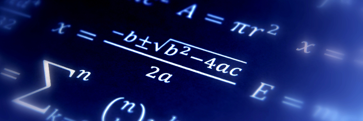 board with math notations