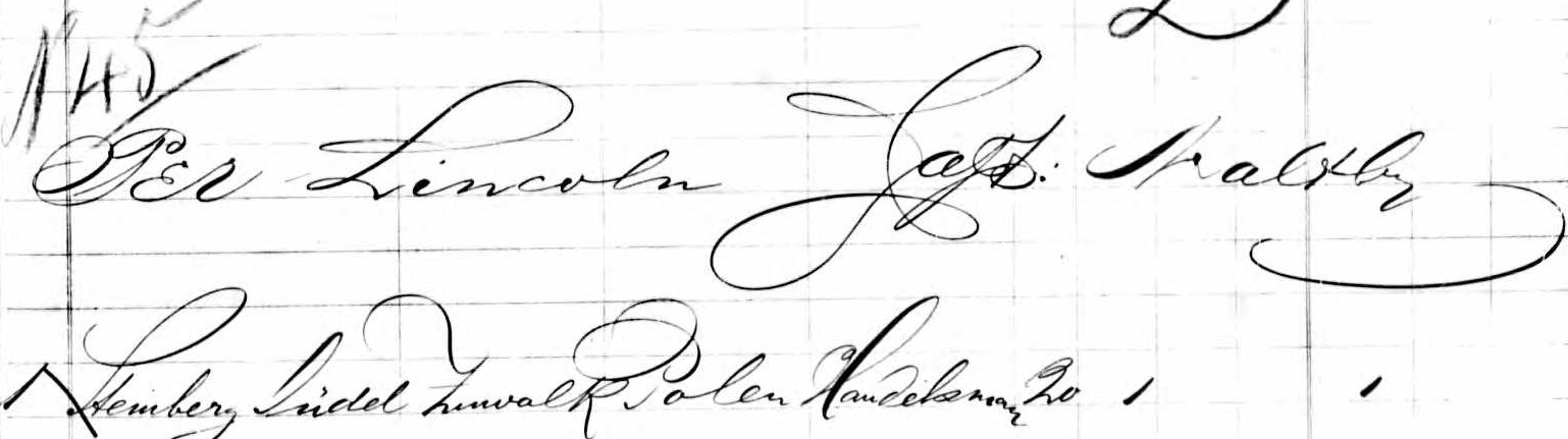 “Hamburg Passenger Lists, 1850-1934, 1860-1869, Indirekt Band 015 (1 Jan 1869 - 31 Dez 1869), Judel Steinebrg on the passenger list