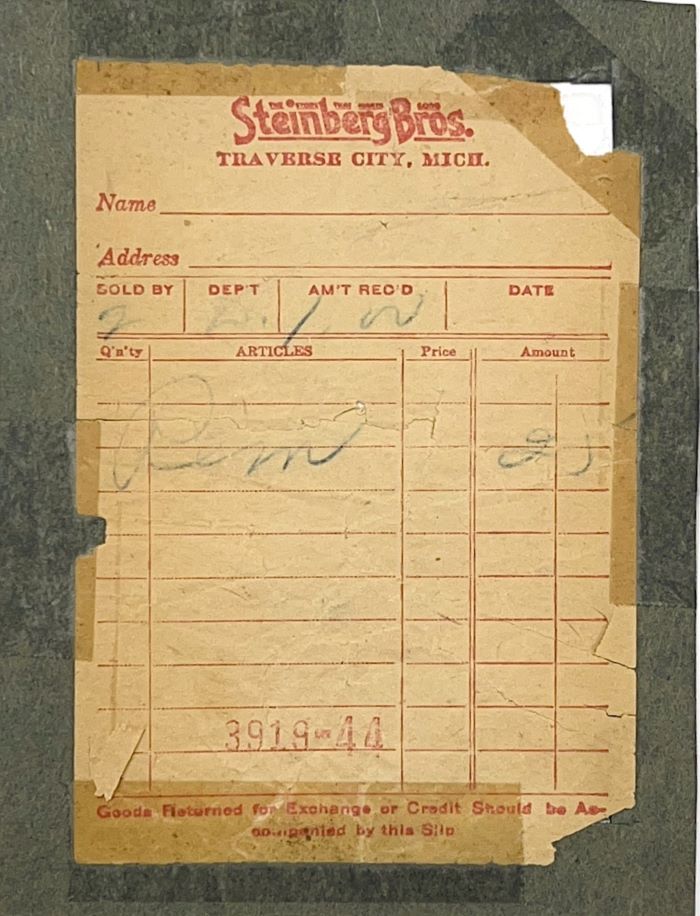 Steinberg Bro.'s receipt