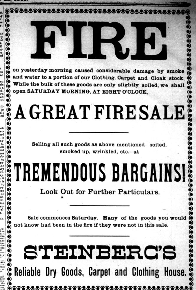 Fire Sale at Steinberg's