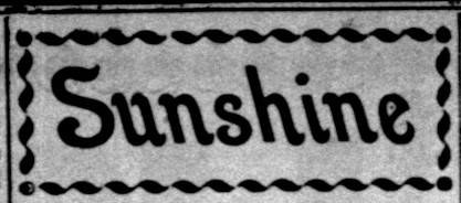 Sunshine from the newspaper