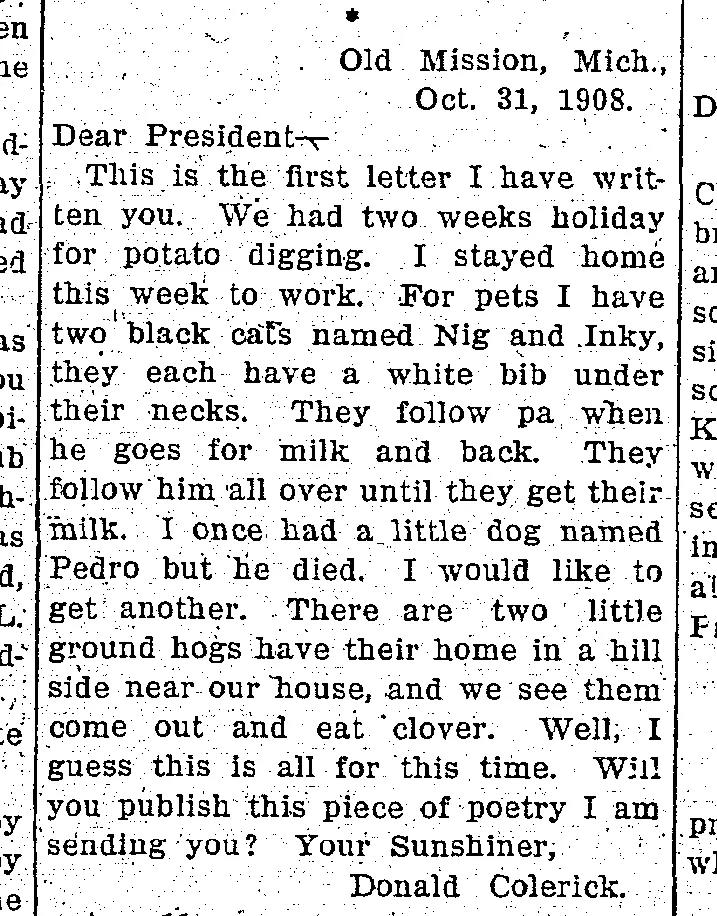 Sunshine Club letter