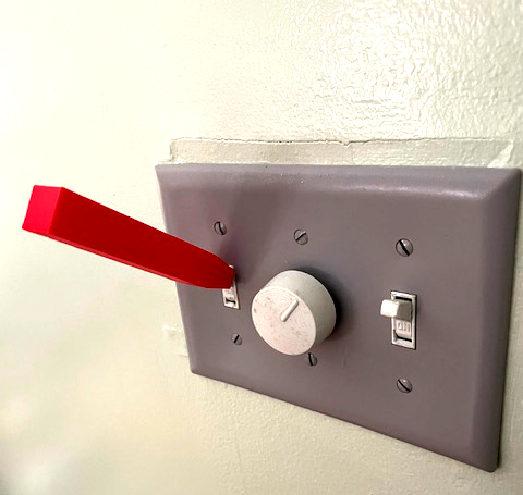 3D printed light switch extender
