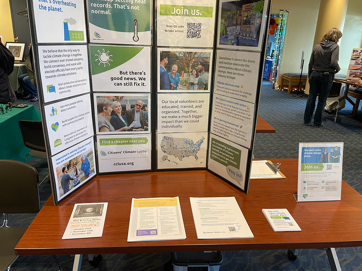 table with info about climate action efforts