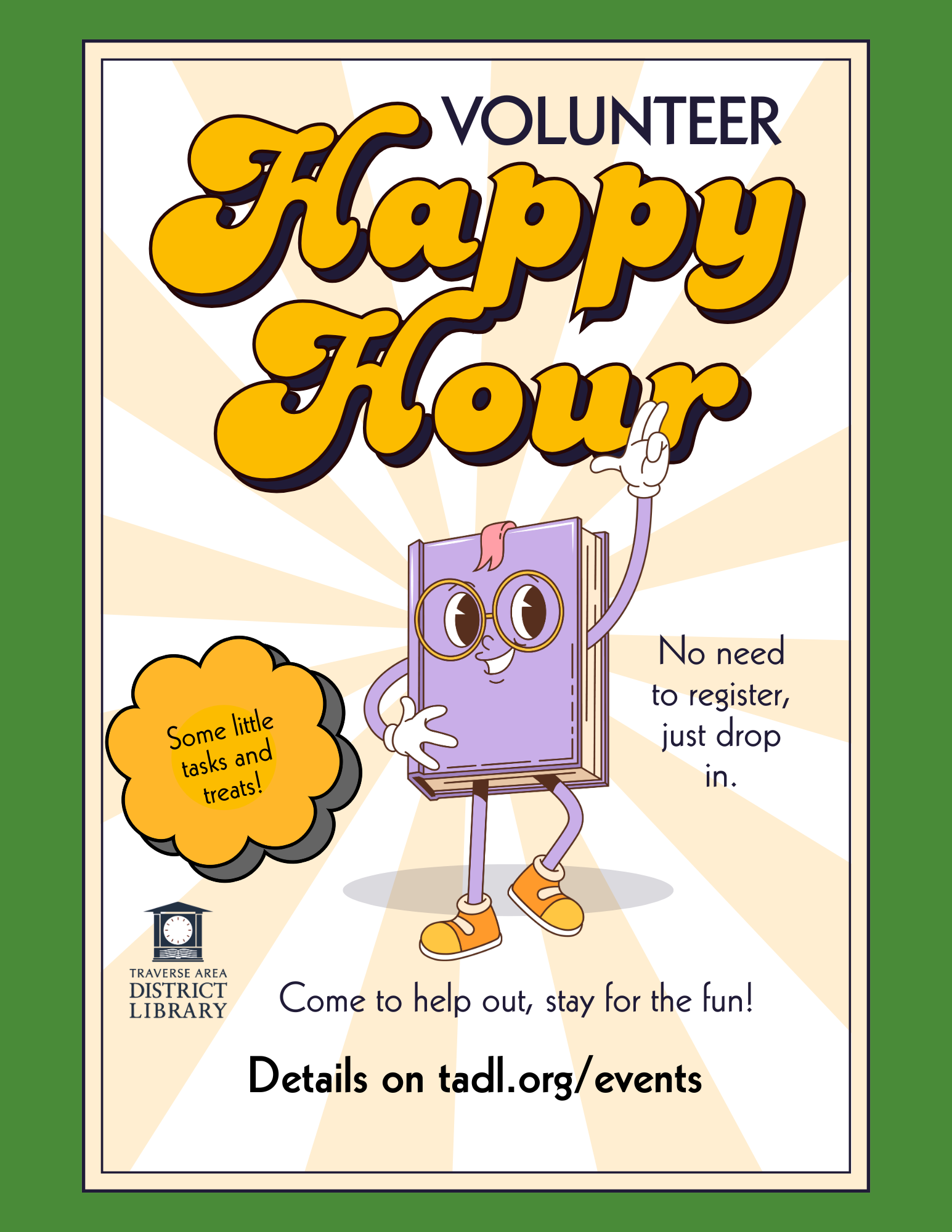 Image of a book with a happy face