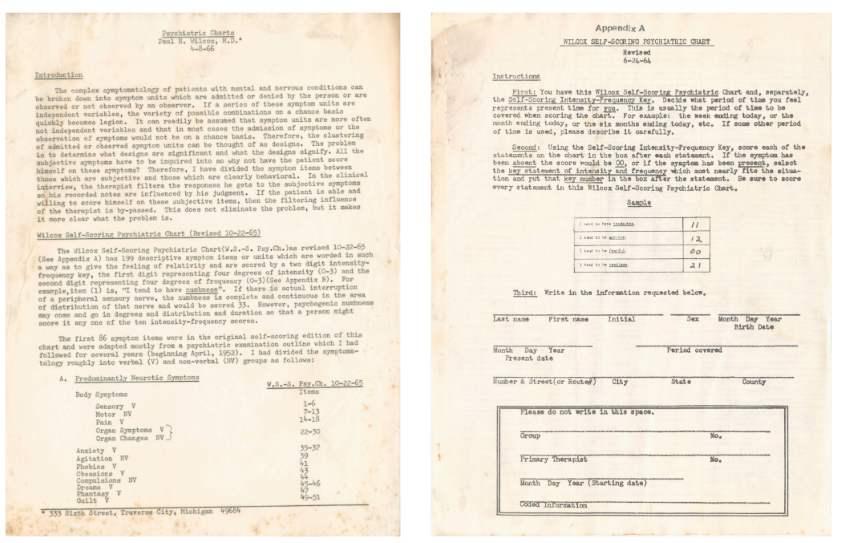 Printed chart and instructions