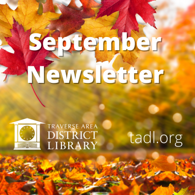 September newsletter with red and orange leaves