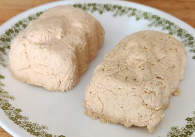 Two loaves of pate' on a plate