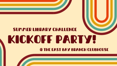 groovy colorful lines with Kickoff Party!