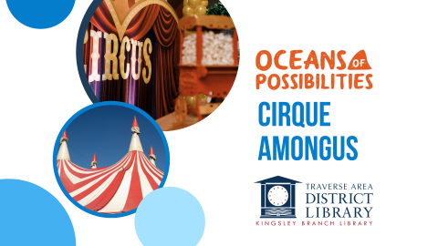 Images of a circus tent and bright lights.