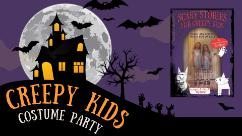 Haunted house with bats