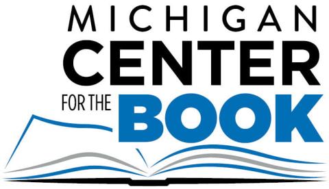 Michigan Center for the Book wording over an open book