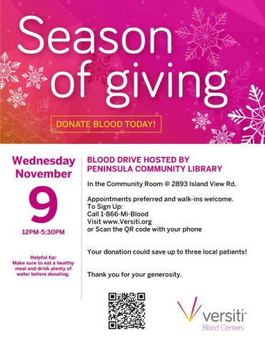 blood drive november 9th