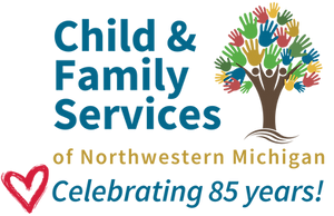 This is a logo of child and family services of northwestern michigan.
