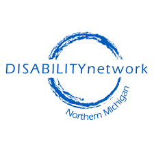 disability network northern michigan overlays a blue circle