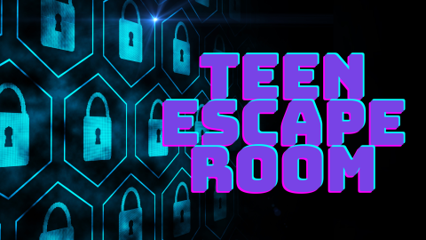 Teen Escape Room blue padlock pattern