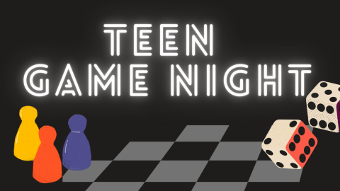 Teen game Night dice, checker board and game tokens