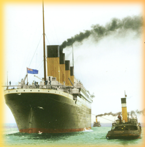 Watercolor of the Titanic
