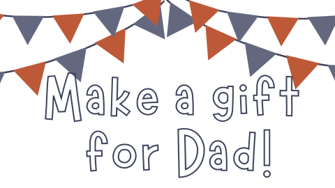 Make a Gift for Dad with blue and orange flag banners