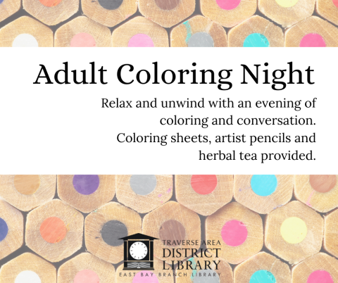 Colored pencils under Adult Coloring Night