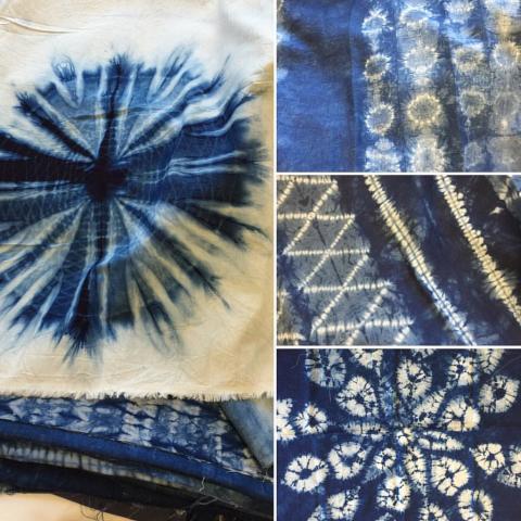 Shibori tie dye examples