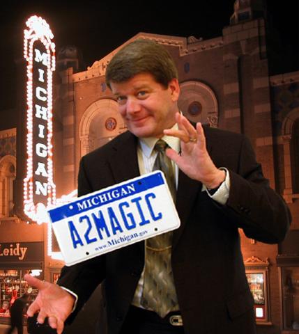 A2 Magic outside the Michigan Theatre in Ann Arbor