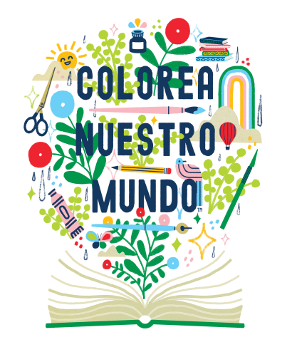 Colorea Nuestro Mundo, "Color Our World" logo in Spanish