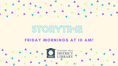 Storytime Friday Mornings at 10am with confetti all over 
