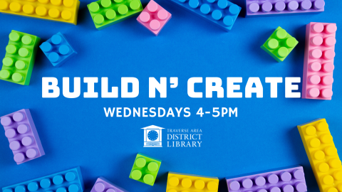 Build N' Create Wednesdays 4-5pm with lego bricks 