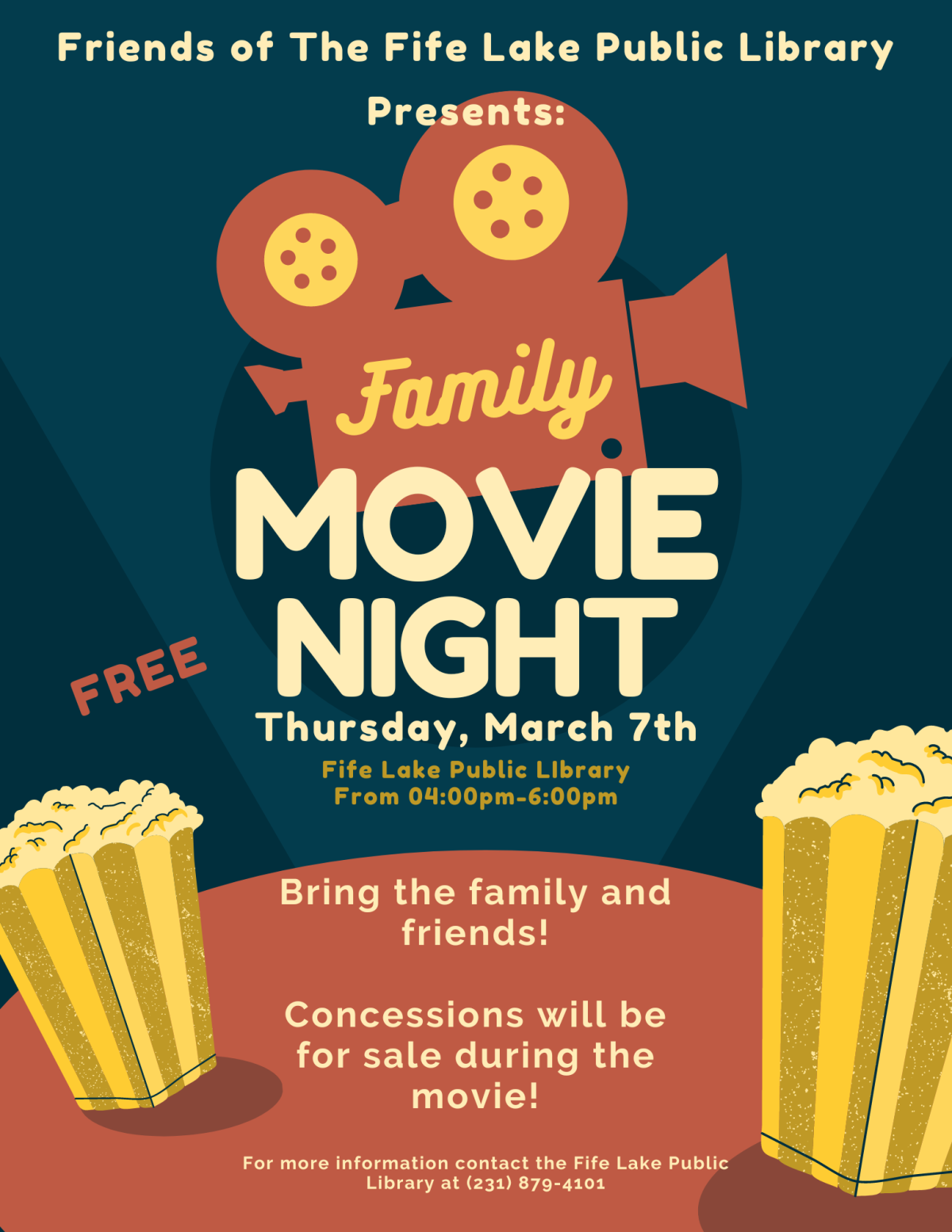 Popcorn buckets with movie reels