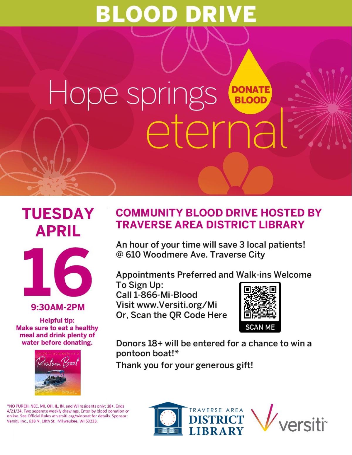 Versiti Blood Drive Flyer