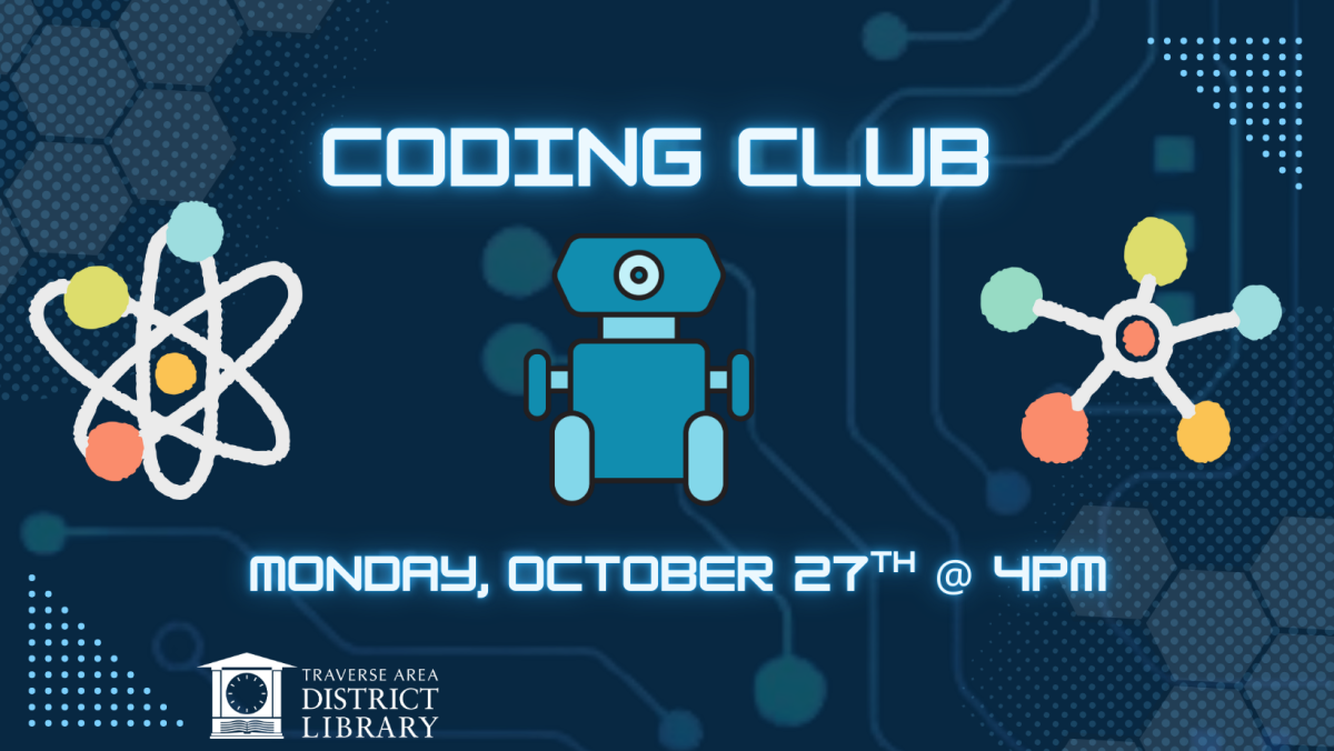 Coding Club Monday October 27th at 4pm with a robot