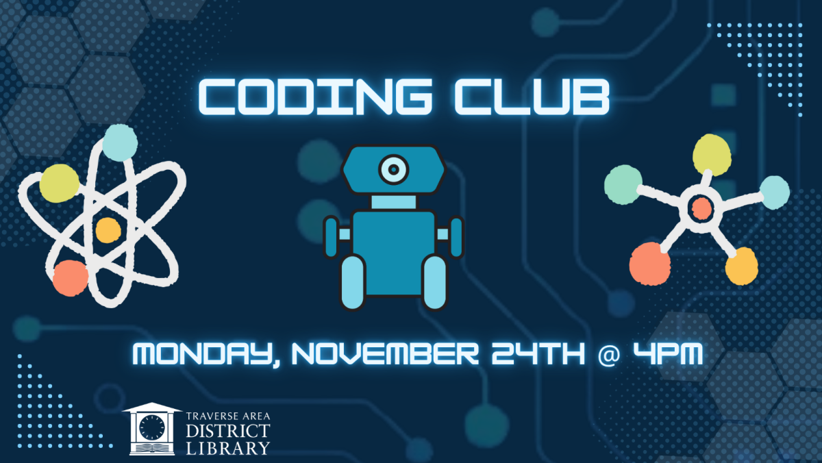 Coding Club Monday November 24th at 4pm with a robot