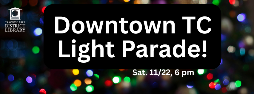 Colored light bulbs with Light Parade details in the text (repeated on page)