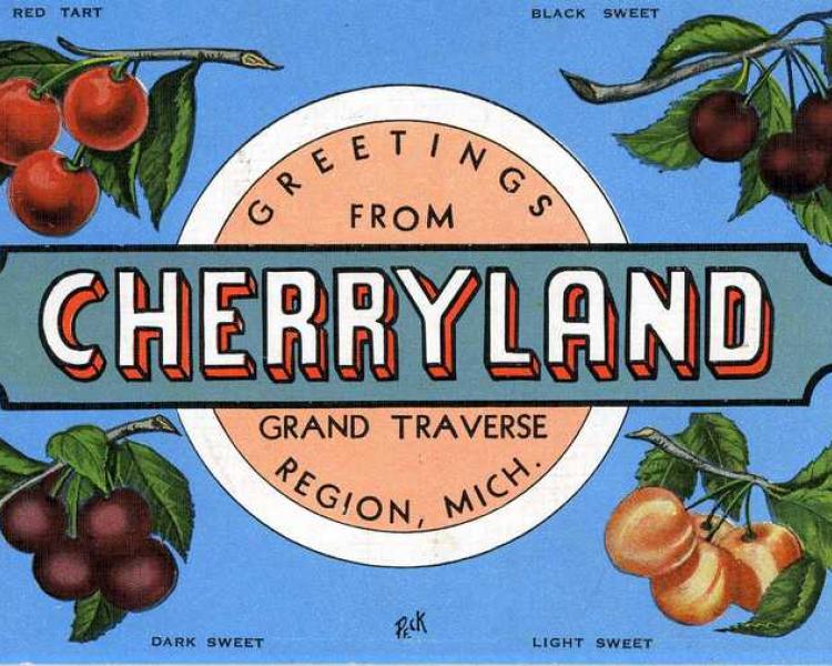 welcome to cherryland postcard