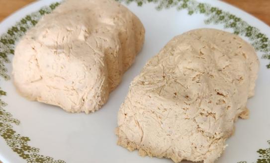 Two loaves of pate' on a plate