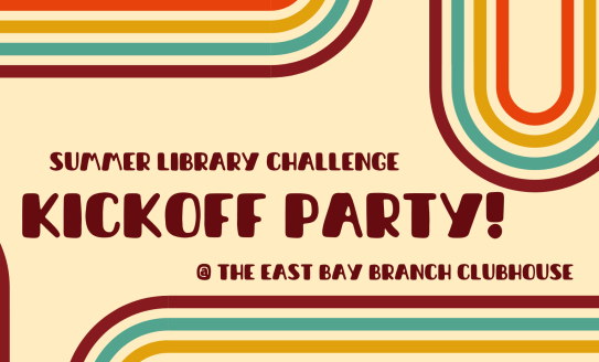 groovy colorful lines with Kickoff Party!