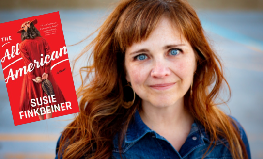 Photo of Author Susie Finkbeiner and the cover of her newest book